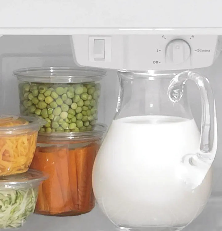 GE - 21.9 Cu. Ft. Top-Freezer Refrigerator with Garage Ready Performance - White
