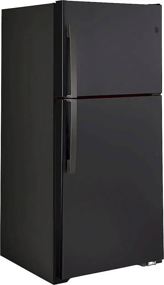 GE - 21.9 Cu. Ft. Top-Freezer Refrigerator with Garage Ready Performance from 38-110 Degrees Fahrenheit - Black Slate