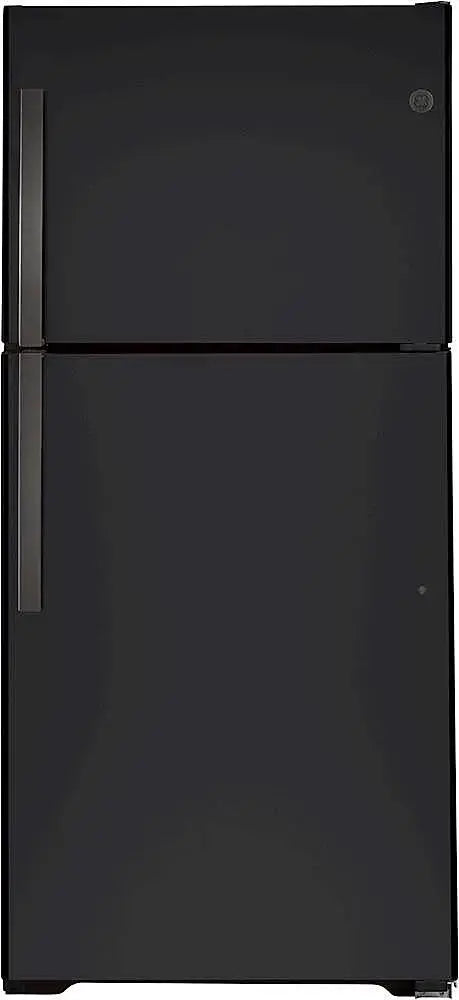 GE - 21.9 Cu. Ft. Top-Freezer Refrigerator with Garage Ready Performance from 38-110 Degrees Fahrenheit - Black Slate