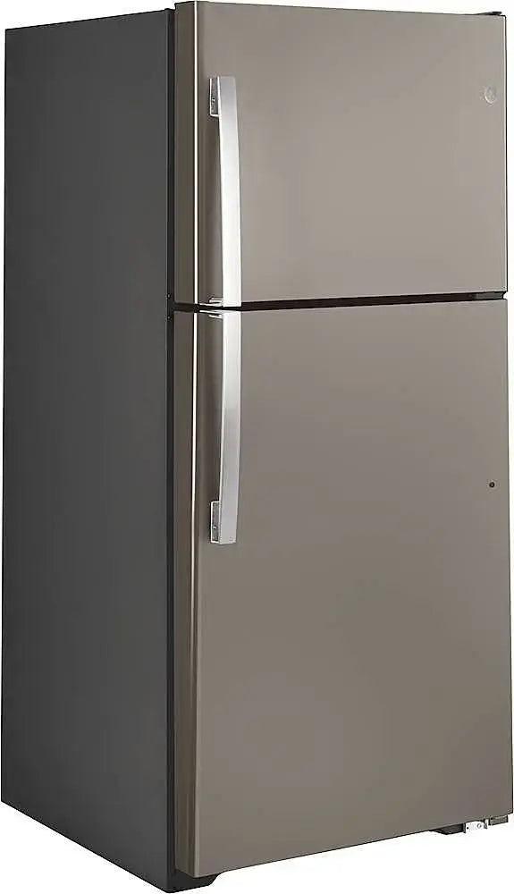GE - 21.9 Cu. Ft. Top-Freezer Refrigerator with Garage Ready Performance - Slate