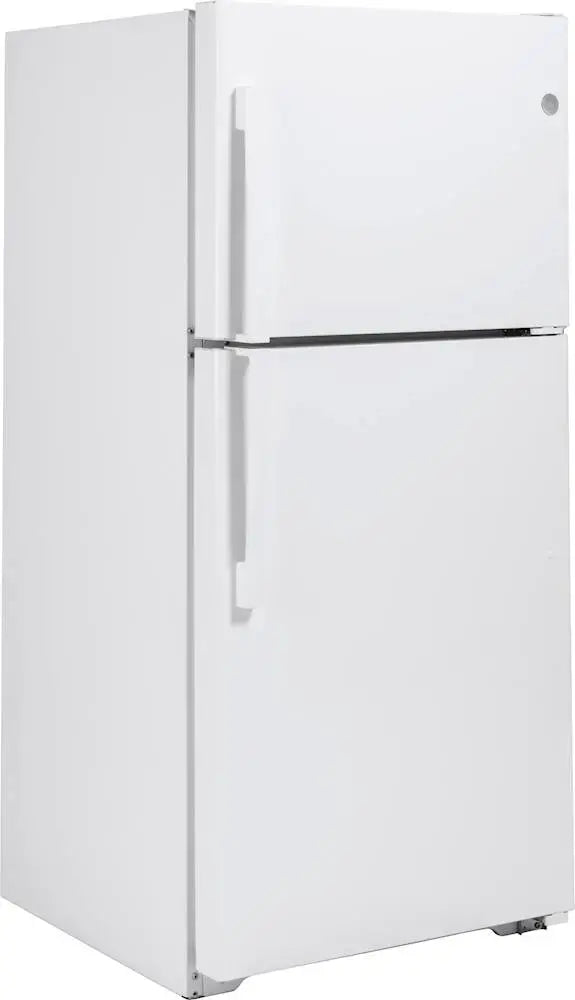 GE - 19.2 Cu. Ft. Top-Freezer Refrigerator with Garage Ready Performance - White
