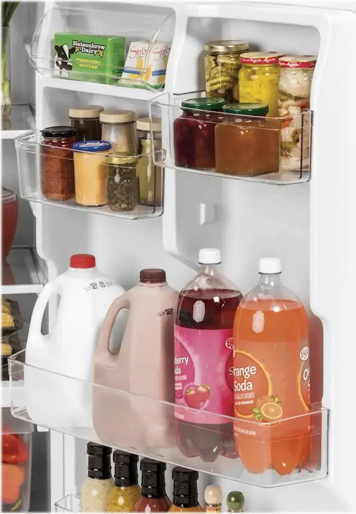 GE - 19.2 Cu. Ft. Top-Freezer Refrigerator with Garage Ready Performance - White