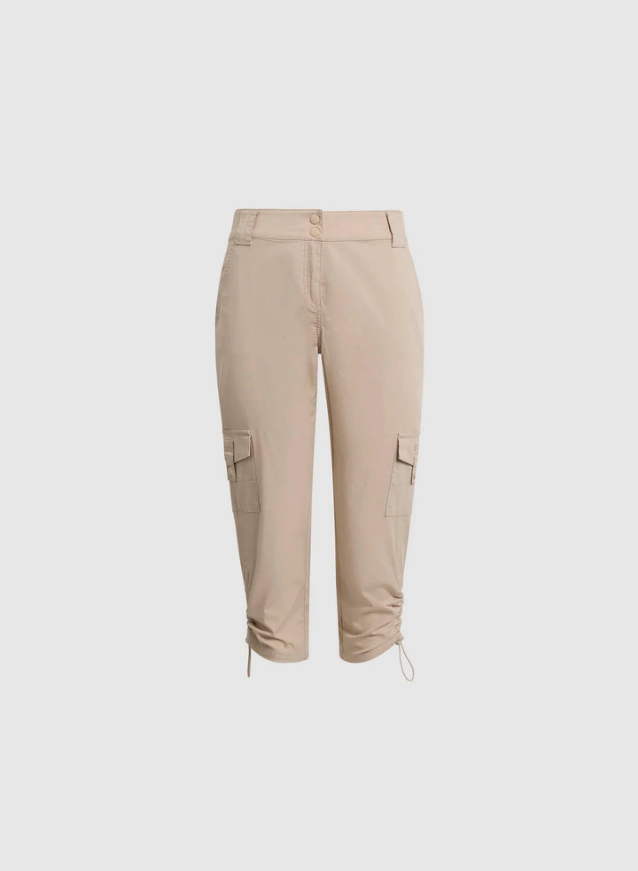 LAURA Cropped Drawstring Hem Cargo Pants