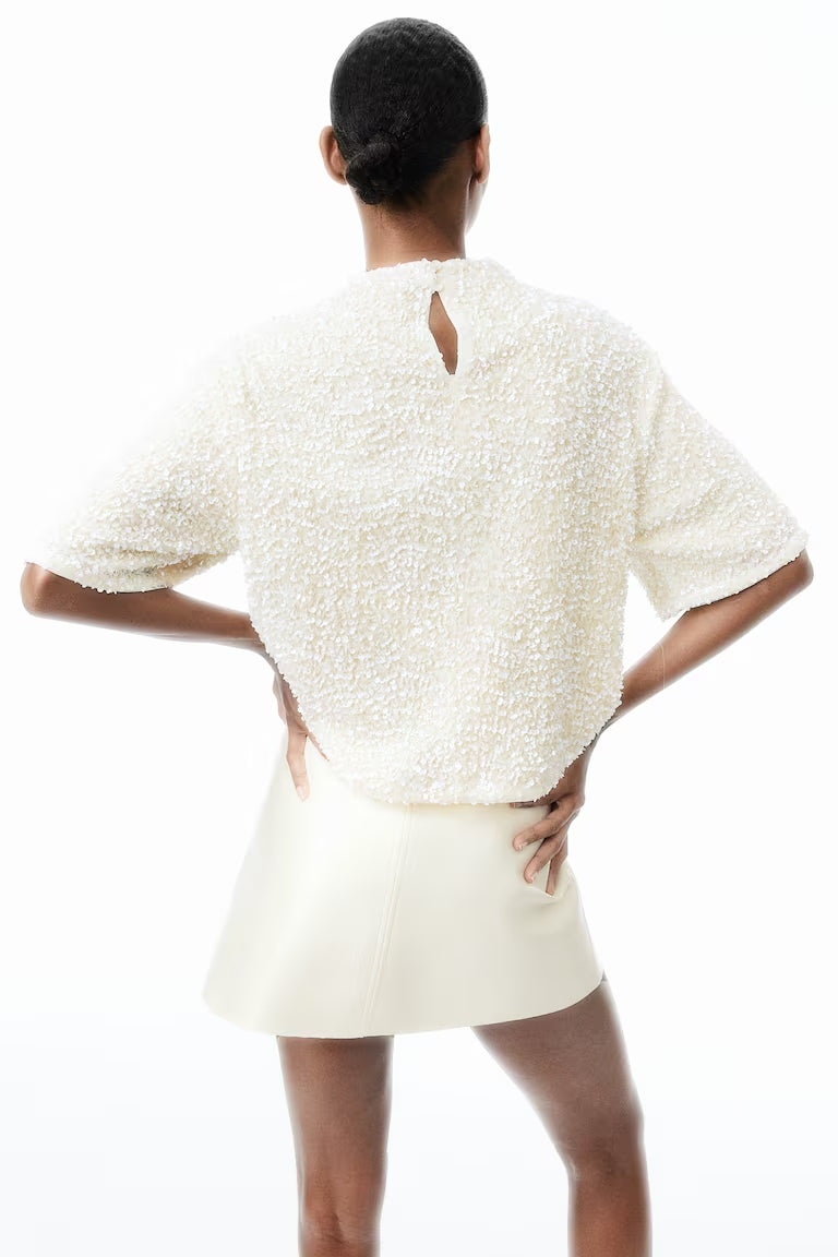 H&M SEQUINED TOP
