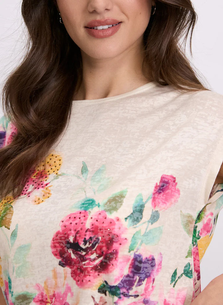 LAURA Floral Placement Print T-Shirt