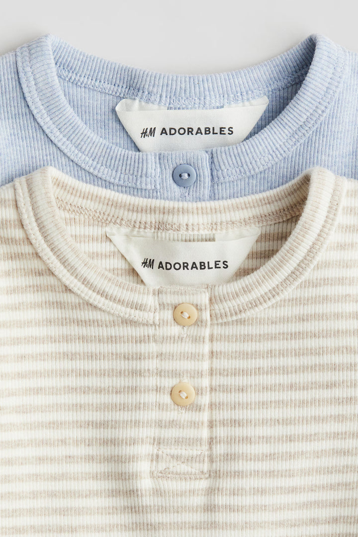 H&M 2-pack Cotton Henley Shirts