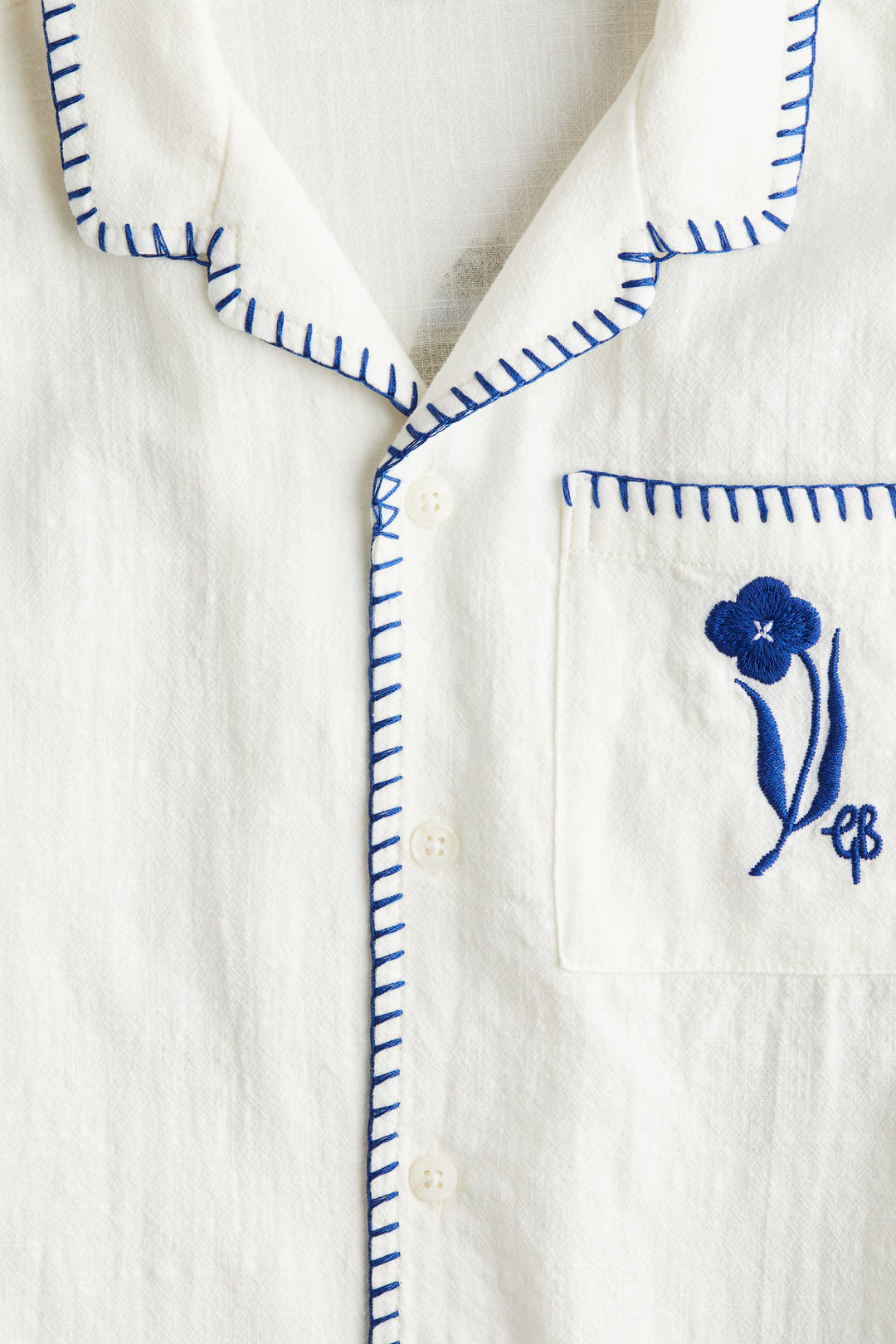 H&M Cotton Resort Shirt with Motif