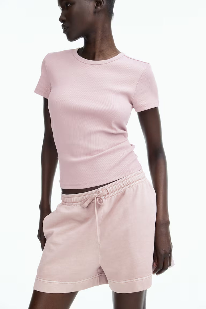 H&M RIBBED T-SHIRT