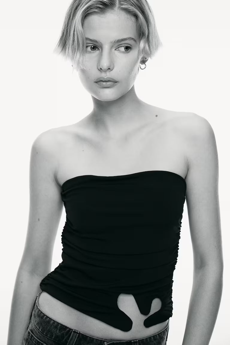 H&M BANDEAU TOP WITH CUT-OUT DETAIL