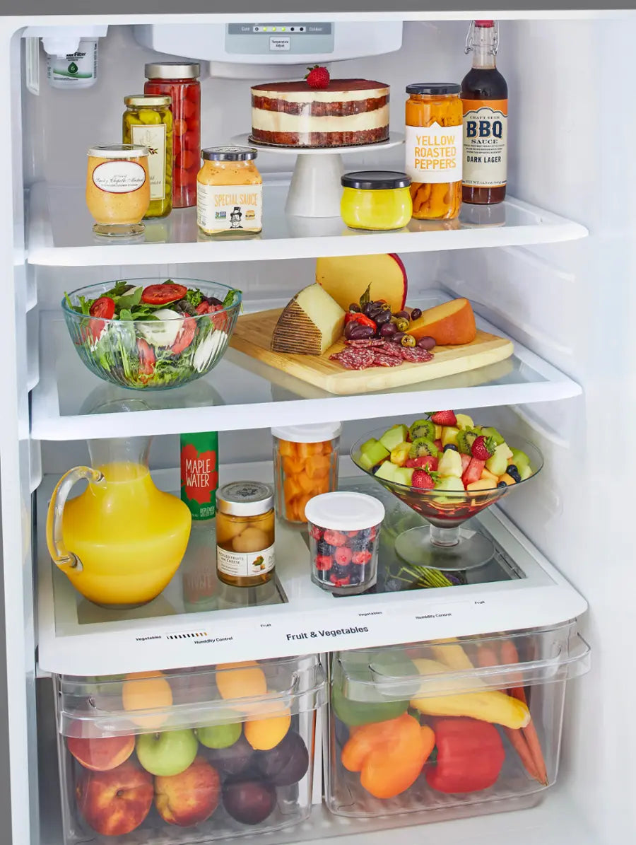 LG - 23.8 Cu. Ft. Top Freezer Refrigerator with Internal Water Dispenser - Stainless Steel