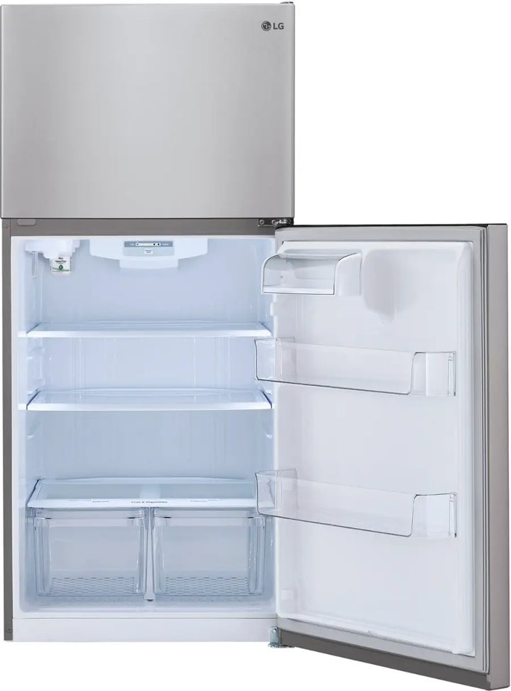 LG - 23.8 Cu. Ft. Top Freezer Refrigerator with Internal Water Dispenser - Stainless Steel