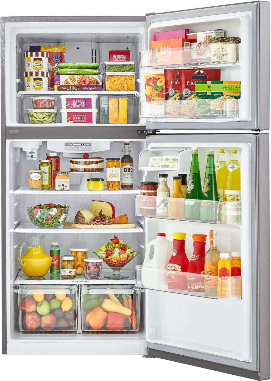 LG - 23.8 Cu. Ft. Top Freezer Refrigerator with Internal Water Dispenser - Stainless Steel