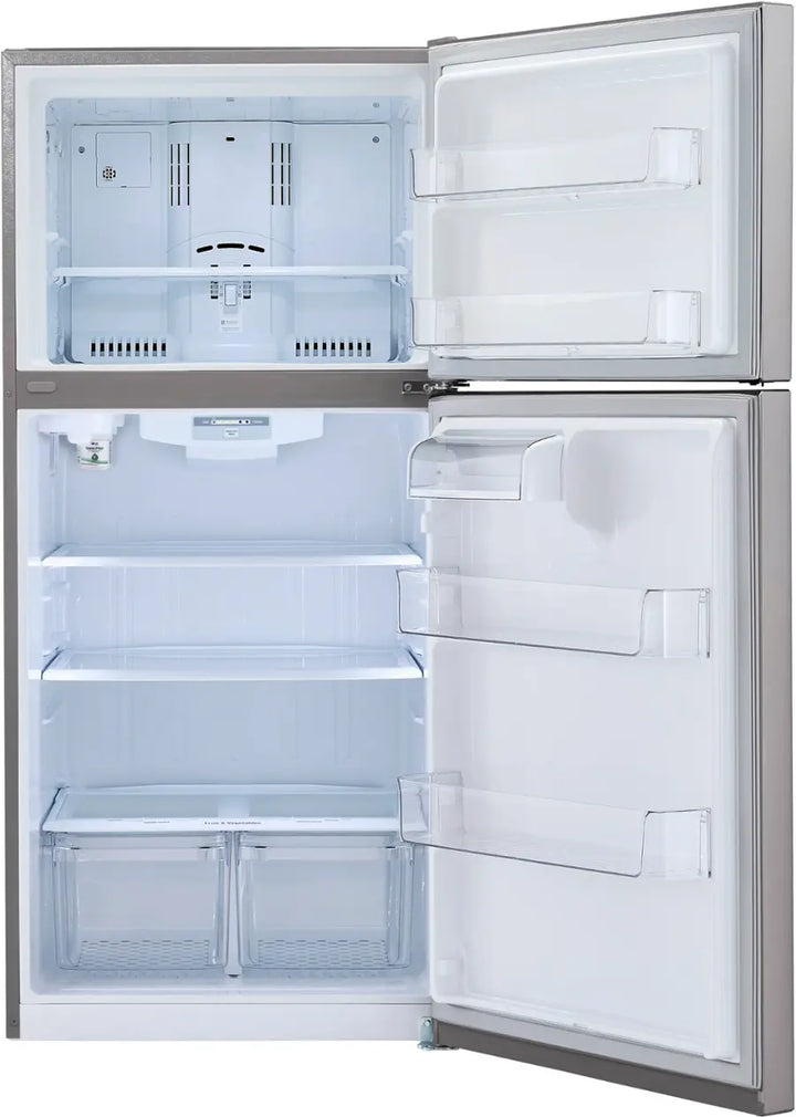 LG - 23.8 Cu. Ft. Top Freezer Refrigerator with Internal Water Dispenser - Stainless Steel