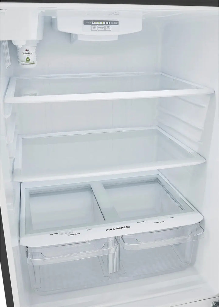 LG - 23.8 Cu. Ft. Top Freezer Refrigerator with Internal Water Dispenser - Stainless Steel