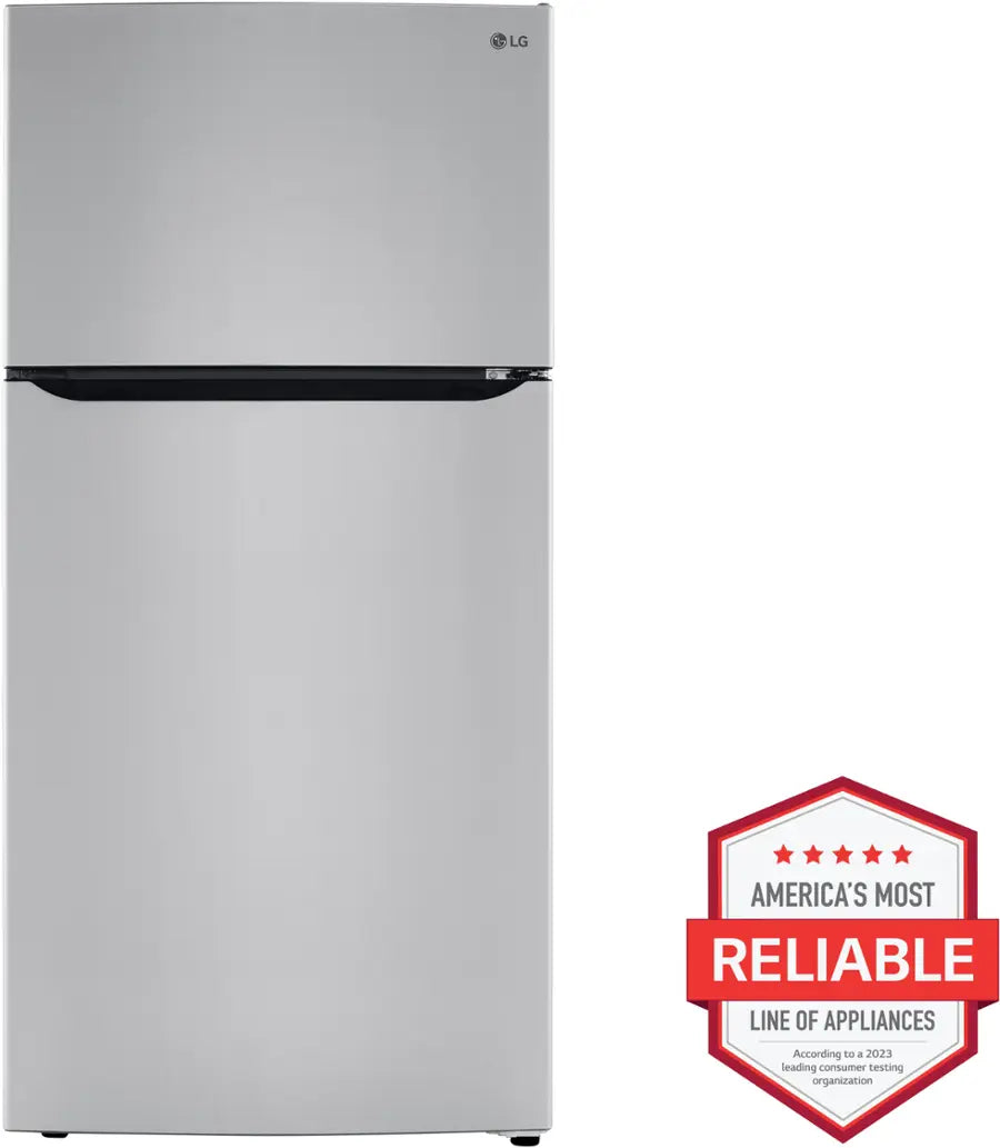 LG - 23.8 Cu. Ft. Top Freezer Refrigerator with Internal Water Dispenser - Stainless Steel