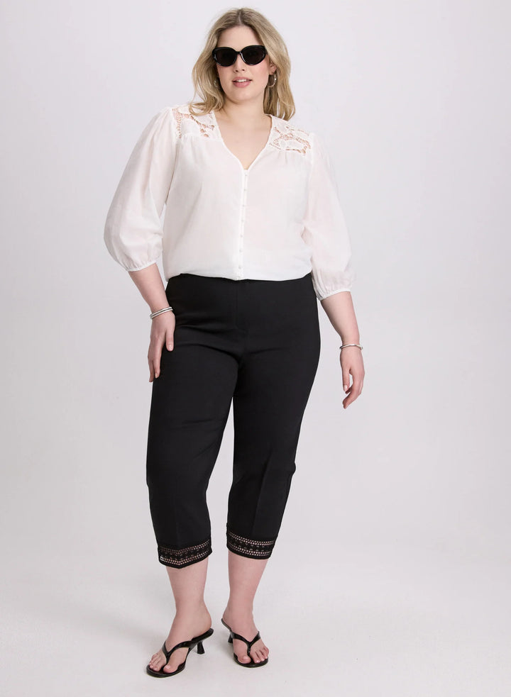 LAURA Lace Trim Capris
