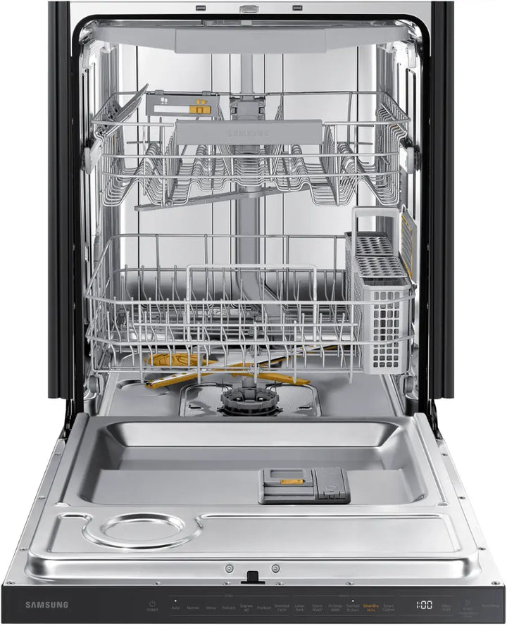 Samsung - 24" AutoRelease Dry Smart Built-In Stainless Steel Tub Dishwasher with 3rd Rack, StormWash+, 42 dBA - Black Stainless Steel