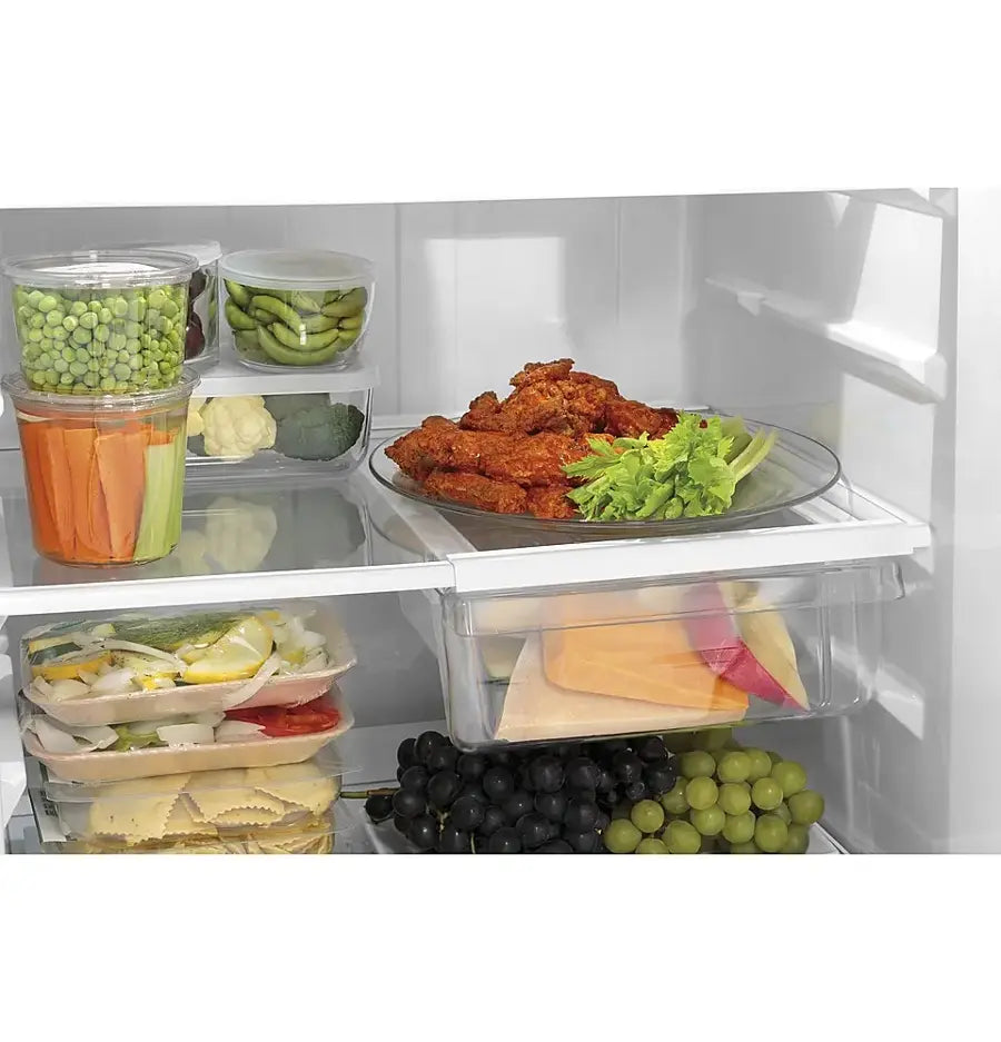 GE - 19.2 Cu. Ft. Top-Freezer Refrigerator with Garage Ready Performance - Stainless Steel