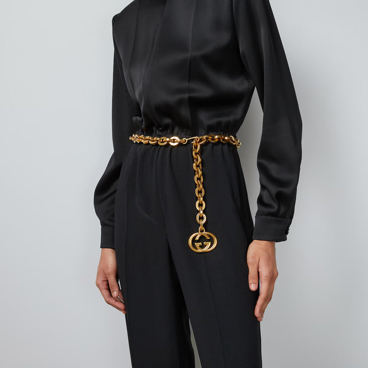 GUCCI Chain belt with Interlocking G charm