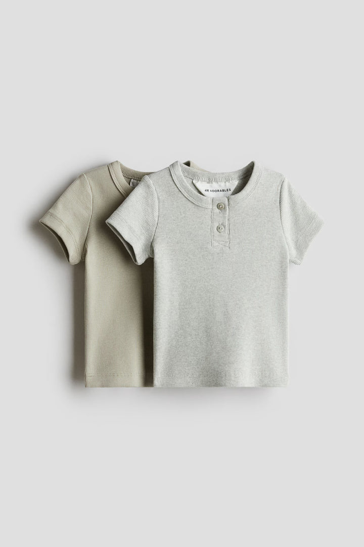 H&M 2-pack Cotton Henley Shirts