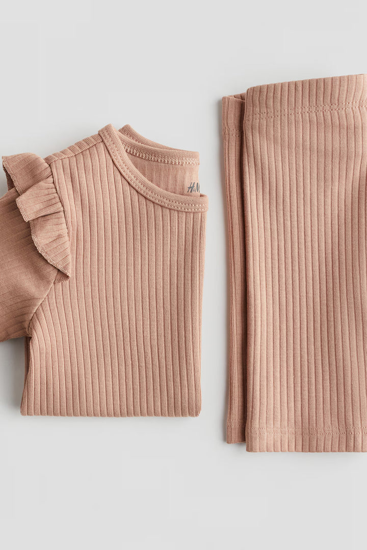 H&M 2-piece Ribbed Cotton Set