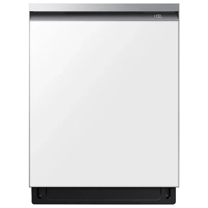 Samsung - 24" Bespoke AutoRelease Dry Smart Built-In Stainless Steel Tub Dishwasher with 3rd Rack, StormWash+, 42 dBA - White glass