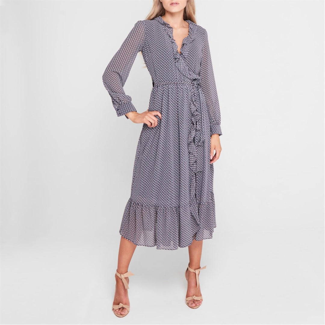 MICHAEL Michael Kors Long Sleeve Floral Midi Dress