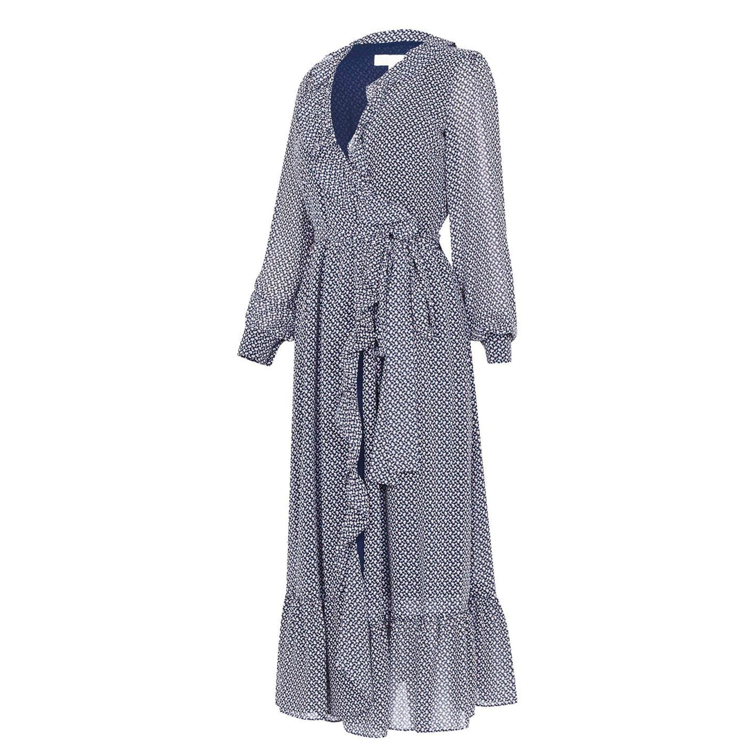 MICHAEL Michael Kors Long Sleeve Floral Midi Dress