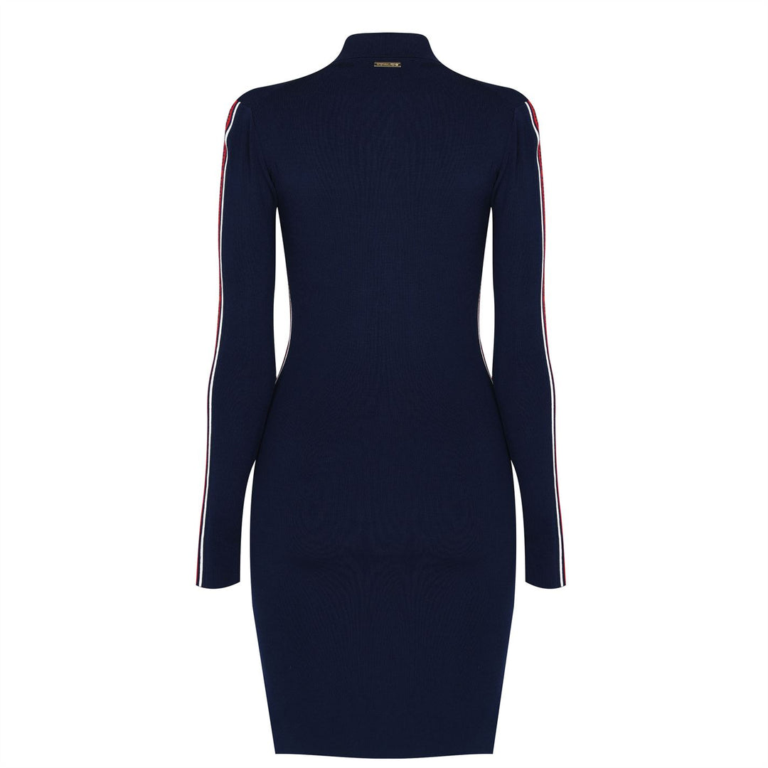 MICHAEL Michael Kors Long Sleeve Tape Polo Dress