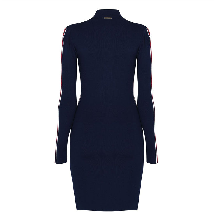 MICHAEL Michael Kors Long Sleeve Tape Polo Dress