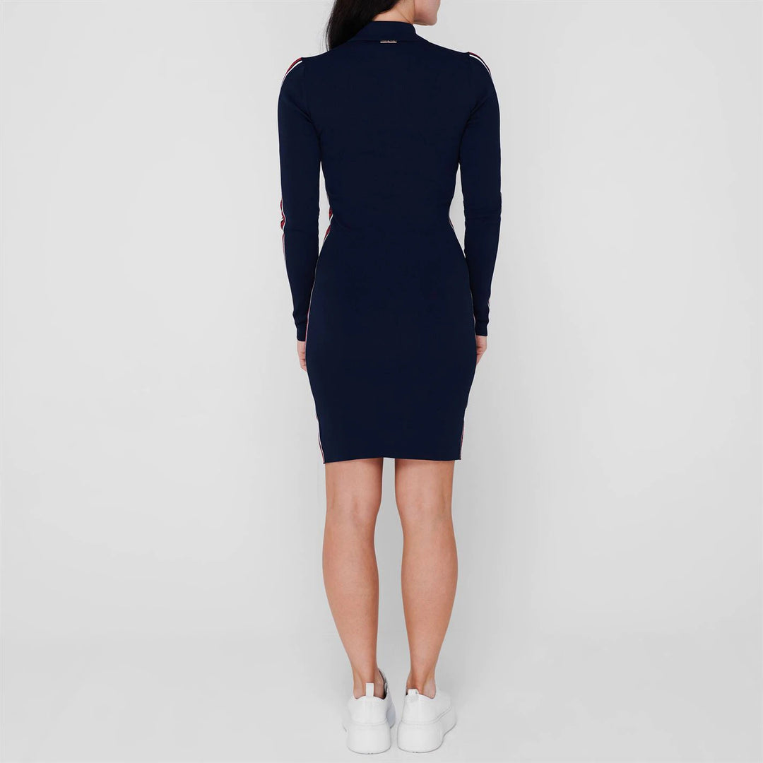 MICHAEL Michael Kors Long Sleeve Tape Polo Dress