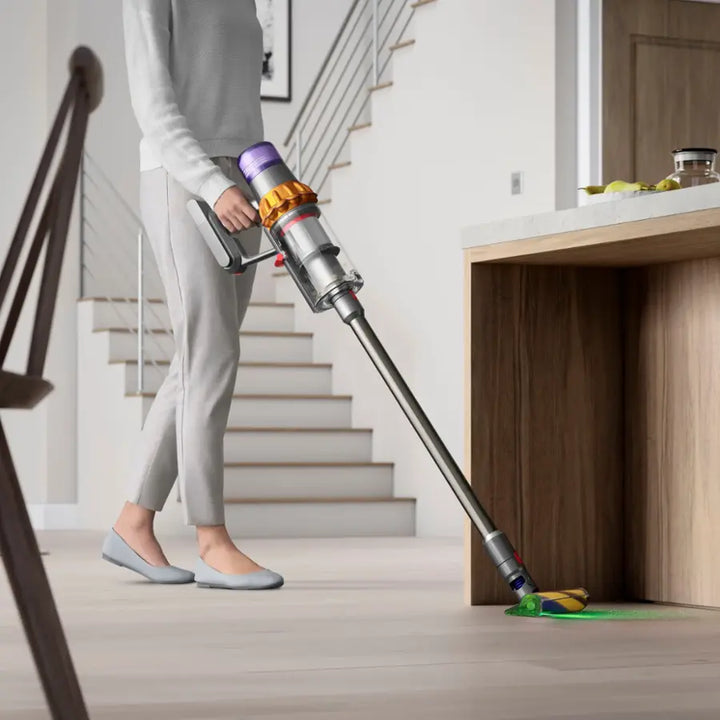 Dyson - V15 Detect Extra Cordless Vacuum with 10 accessories - Yellow/Nickel