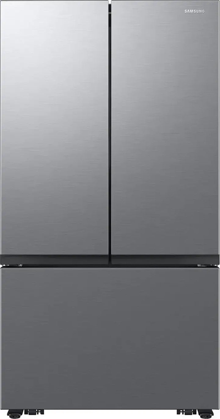 Samsung - 27 cu. ft. 3-Door French Door Counter Depth Smart Refrigerator with Dual Auto Ice Maker - Fingerprint Resistant Stainless Look