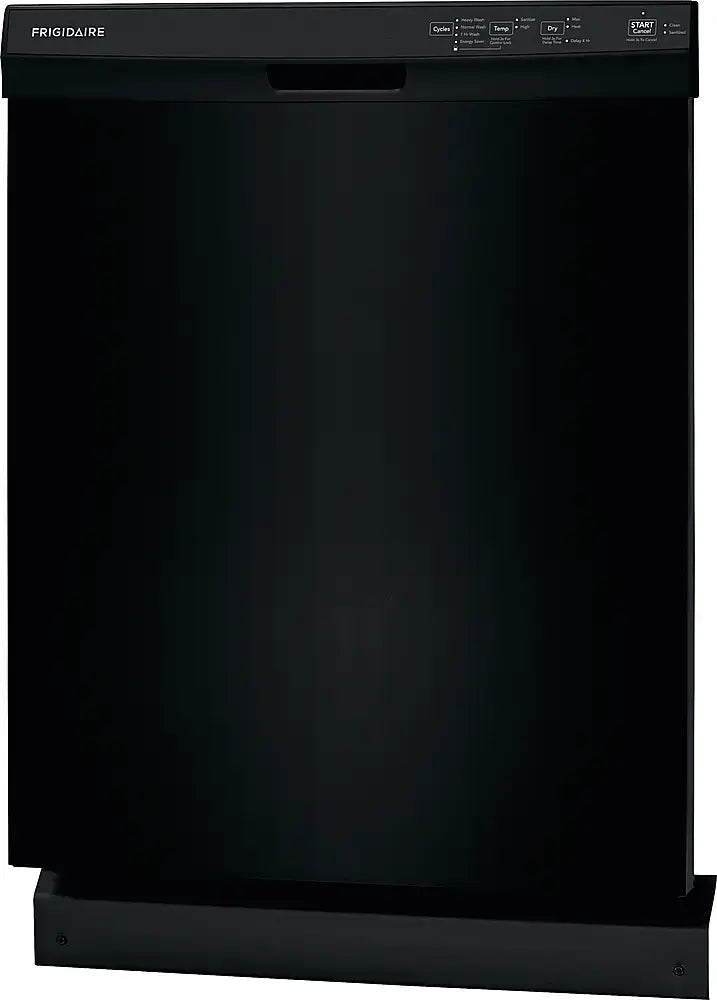 Frigidaire - 24" Front Control Built-In Plastic Tub Dishwasher with MaxDry, 54 dBA - Black
