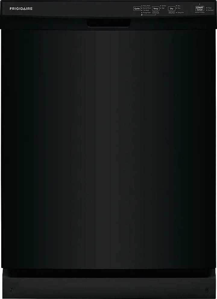 Frigidaire - 24" Front Control Built-In Plastic Tub Dishwasher with MaxDry, 54 dBA - Black