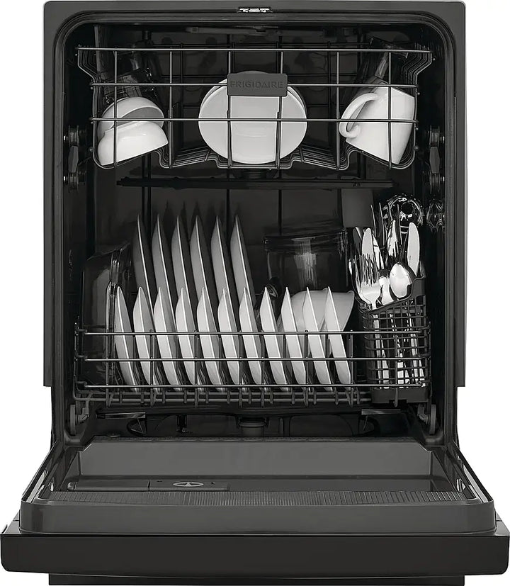 Frigidaire - 24" Front Control Built-In Plastic Tub Dishwasher with MaxDry, 54 dBA - Black