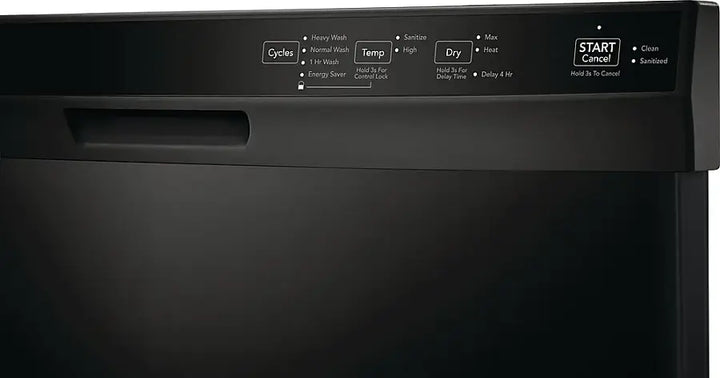 Frigidaire - 24" Front Control Built-In Plastic Tub Dishwasher with MaxDry, 54 dBA - Black