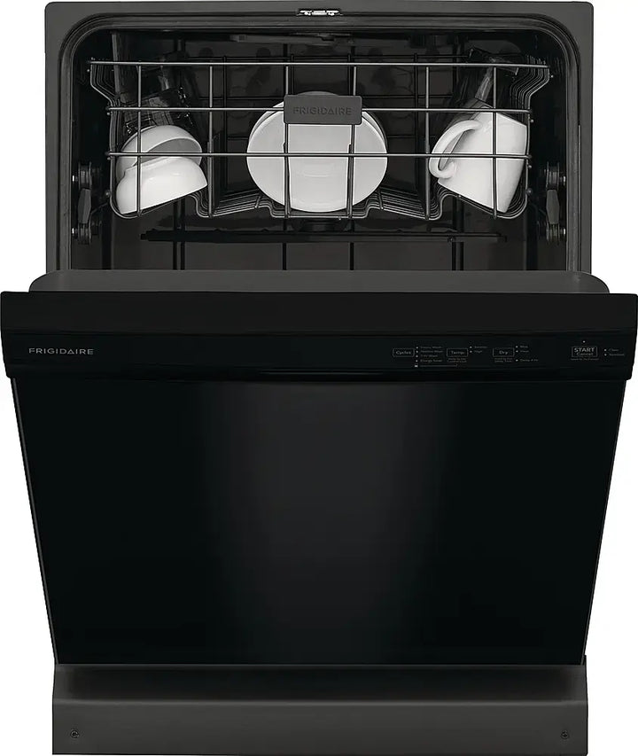Frigidaire - 24" Front Control Built-In Plastic Tub Dishwasher with MaxDry, 54 dBA - Black