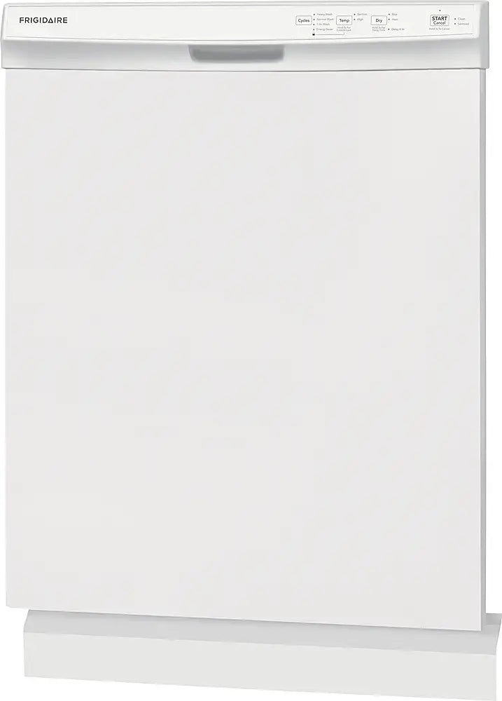 Frigidaire - 24" Front Control Built-In Plastic Tub Dishwasher with MaxDry, 54 dBA - White
