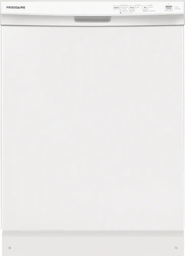 Frigidaire - 24" Front Control Built-In Plastic Tub Dishwasher with MaxDry, 54 dBA - White