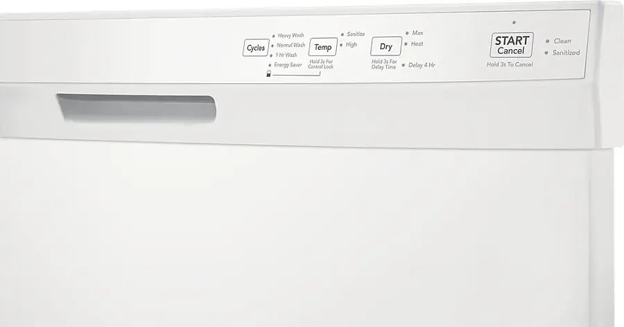 Frigidaire - 24" Front Control Built-In Plastic Tub Dishwasher with MaxDry, 54 dBA - White