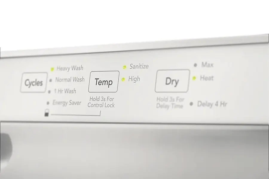 Frigidaire - 24" Front Control Built-In Plastic Tub Dishwasher with MaxDry, 54 dBA - White