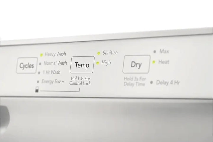 Frigidaire - 24" Front Control Built-In Plastic Tub Dishwasher with MaxDry, 54 dBA - White
