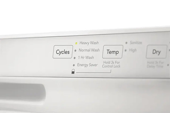 Frigidaire - 24" Front Control Built-In Plastic Tub Dishwasher with MaxDry, 54 dBA - White