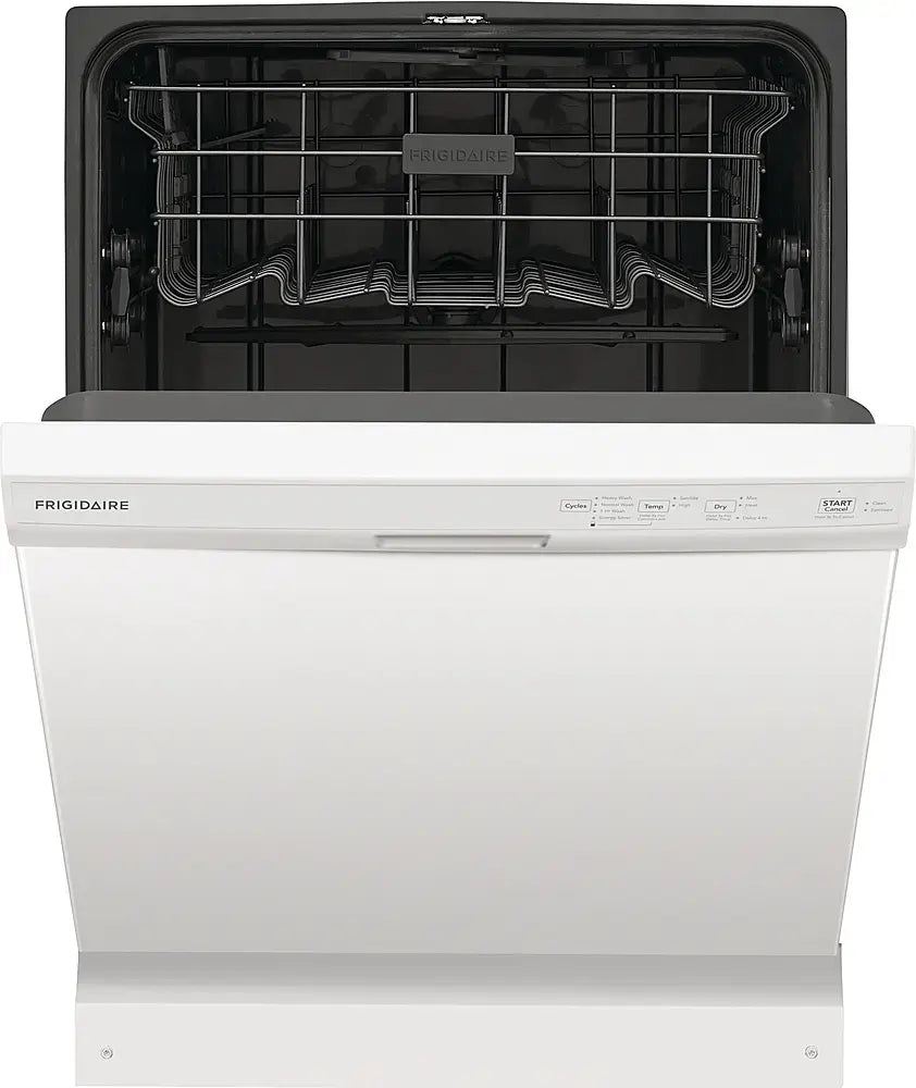 Frigidaire - 24" Front Control Built-In Plastic Tub Dishwasher with MaxDry, 54 dBA - White