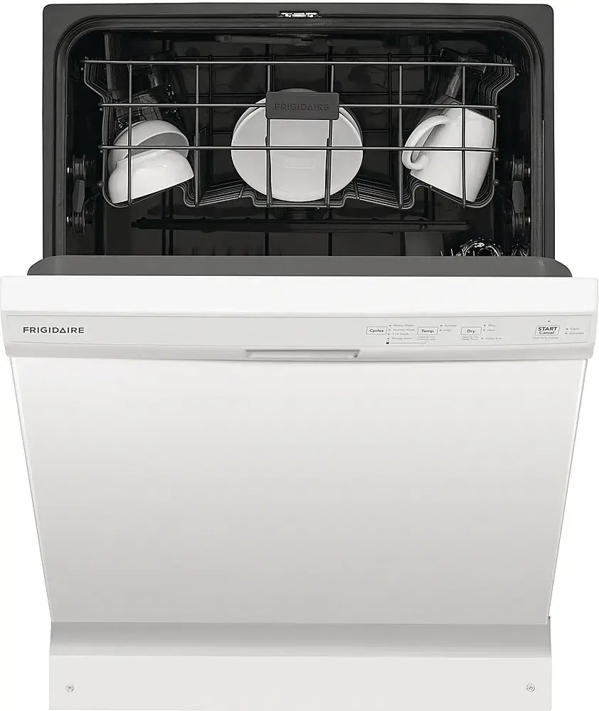 Frigidaire - 24" Front Control Built-In Plastic Tub Dishwasher with MaxDry, 54 dBA - White