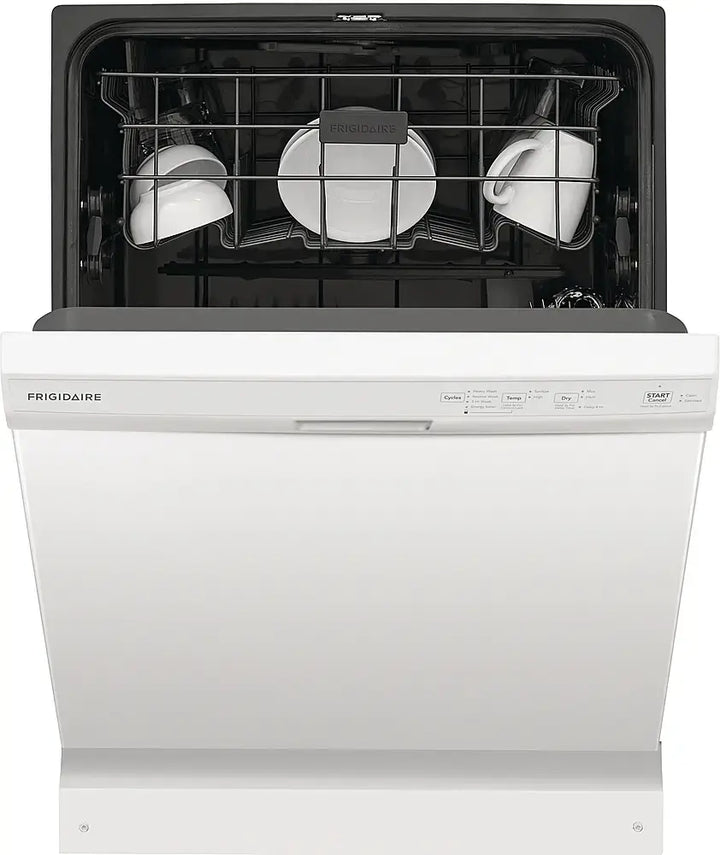 Frigidaire - 24" Front Control Built-In Plastic Tub Dishwasher with MaxDry, 54 dBA - White
