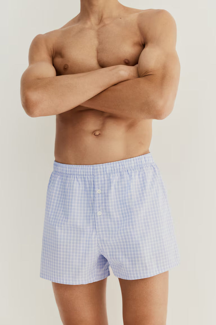 H&M 3-pack Woven Cotton Boxer Shorts
