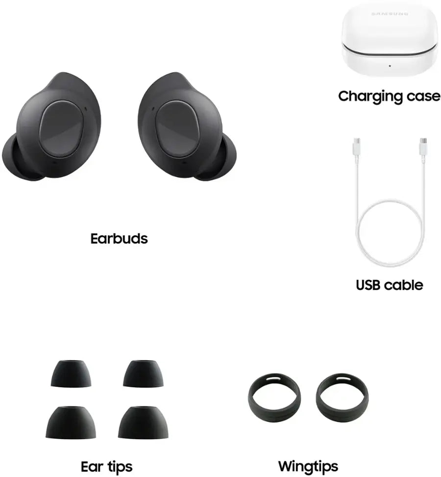 Samsung - Galaxy Buds FE Wireless Earbud Headphones - Graphite