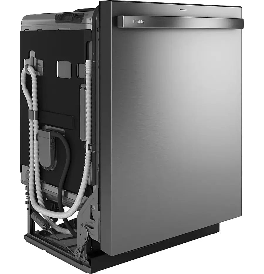 GE Profile - 24" Top Control Smart Built-In Tub Dishwasher with 3rd Rack, Dedicated Jet Targeted Wash and 39 dBA - Stainless steel